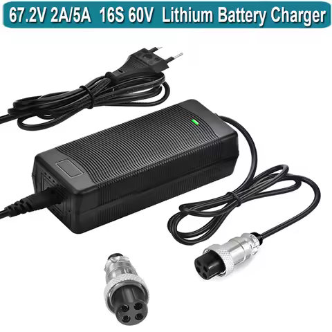 63 Volt 2A Battery Charger for Segway Ninebot GoKart / Ninebot S , 63V 2A Power Supply Cord