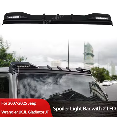 Off Road 4x4 Exterior Aceessories Spoiler Roof Lights DRL Top LED Light Bar Fits For Jeep 2007-2025 