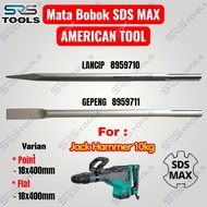MATA AMERICAN TOOL SDS MAX Concrete Wall Chisel Bit 18x400mm Flat Pointed SDS MAX Chisel Point Flat/