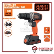 Black &amp; Decker 18V Cordless Hammer Drill with 1.5Ah Battery for Metal Wood &amp; Masonry Drilling &amp; Screwdriving