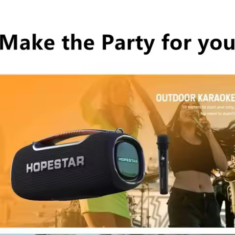 100W high-power Hopestar A60 portable Bluetooth speaker 15000mAh super endurance with microphone ste
