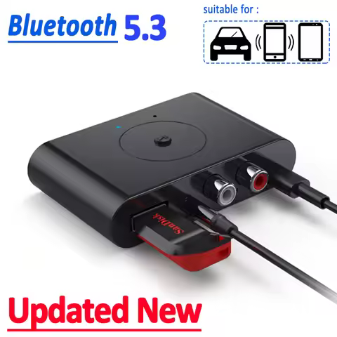 BT5.3 Bluetooth Receiver Transmitter TX RX U Disk RCA 3.5mm AUX Jack Stereo Music Wireless Audio Ada