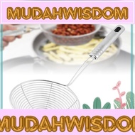 W1b2  Mesh Net Strainer Stainless Steel Wire Skimmer Spoon Filter Ladle