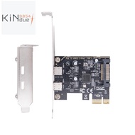PCIE to Dual Type C Expansion Card PCI-E X1 to 2-Port TYPE-C USB 3.2 GEN1 5Gbps Convert Card ASM1042