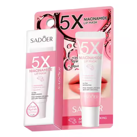 Portable SADOER Lip Treatment Cream 5 Times Niacinamide Brightening Hydration Exfoliating Dry Skin F
