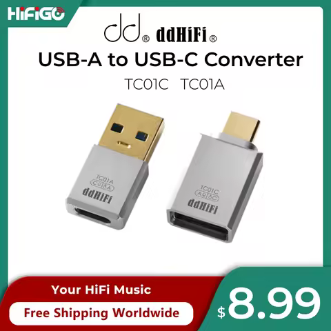 DD ddHiFi TC01A and TC01C HiFi Quality USB-A to USB-C Adapter Converter, Compatible with Phone, Comp