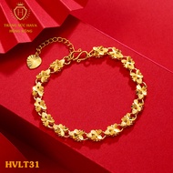 Lắc Tay Bi Nữ Đính Đá Vòng Tay Titan Xi Mạ Vàng 18k 24k Cao Cấp - Trang Sức Hava Hong Kong