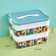【sg ready stock】Lego building block storage box Large capacity Clear Plastic toy Storage Box portabl