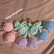GANTUNGAN Cloudy Crochet - Tulip crochet Keychain - tulip crochet keychain