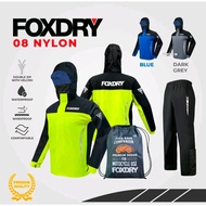 New FOXDRY 08 NYLON Foxdry 08 Raincoat Baju Hujan Nylon Double Zip Waterproof High Quality
