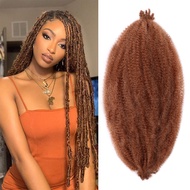 Afro Marley Twist Braiding Hair Extensions For Distressed Soft Locs Fluffy Afro Twist Crochet Hair B