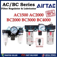 AirTAC AC BC Series Air Filter Regulator Lubricator (F+R+L) AC1500 AC2000 BC2000 BC3000 BC4000
