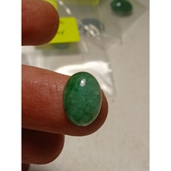 BATU ZAMRUD 5.30 ct. ZAMBIA ASLI Natural Green Emerald Gemstone Cabochon Cut ..13 X 10 X 4 MM + IKAT CINCIN