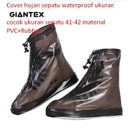 Waterproof shoe rain Cover, suitable size for shoe size 41-42, PVC+Rubber material