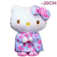 Hello Kitty - 日本Hello Kitty 毛公仔 Hello Kitty 和服毛絨公仔 吉蒂貓 軟毛絨公仔擺設 約20cm 平行進口