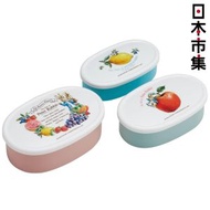 PETER RABBIT - 日版Peter Rabbit 豐收果園 日本製 抗菌 大中細橢圓形 3件食物盒套裝 (530)【市集世界 - 日本市集】