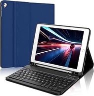 iPad 9.7 Case with Keyboard for 6th Gen(2018), 5th Gen(2017), Air 2/Air, iPad Pro 9.7, Slim Smart Folio Case with Pencil Holder, Detachable Wireless Bluetooth Keyboard, Auto Sleep/Wake, Deep Blue