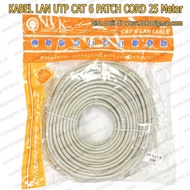 LAN CABLE 25 Meters cat 6 RJ45 INTERNET PATCH CORD CAT6 UTP RJ-45 NYK