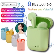 TWS I12 Macaron Wireless Bluetooth Headphones 9D Stereo Hifi Sound Inpods Colorful Earbuds for Apple iPhone IOS Xiaomi Android Fone Bluetooth Earphones Wireless Headset