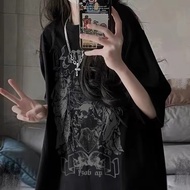 Y2k dark mourning skull grunge tee T-shirt for women hiphop street genderless top y2k top y2k clothe