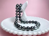 天然海水珍珠 大溪地黑珍珠 跳色 項鏈