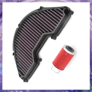 (Y W Z H)High  Air Filter Set and Oil Filter for Qianjiang  921 QJ900GS-8D Motorcycle Reusable Air F
