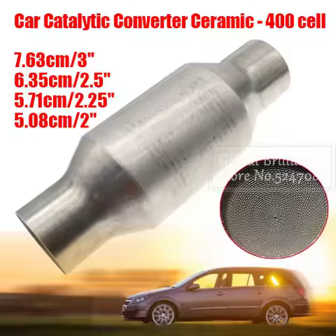 2/2.25/2.5/3" Universal 400cells Euro1 Catalytic Converter High Flow Stainless Steel Car-styling Exh