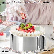 FKILA Cake Ring, Round Adjustable Cake Mousse Mould,  Stainless Steel Cake Decorating Mold 6 to 12 Inch Ring Bakeware Tools