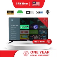 SAMView Android 11.0 Frameless Digital LED TV with 1080I FHD and MYTV DVB-T2 (32")