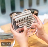 DK08 - Đàn kalimba Pha lê trong suốt hình mèo cao cấp âm thanh trong vang tựa như tiếng chuông gió (