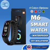 [LATEST] M6 Smart Watch Waterproof Fitness Tracker Jam Digital Smartwatch Bluetooth Jam Tangan Wanita Lelaki Watch