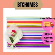 32pcs TISU TISSUE Flower Wrapping Paper Bouquet Gift Florist Wrap Wrapper Birthday Kertas Pembalut B