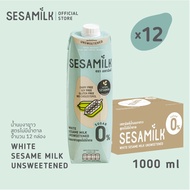 sesame milk white Sugar-Free Formula Size 1000 ml x 12 Boxes Sesamilk Unsweetened x 12 packs