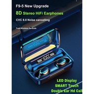 Earplugs Headphone games wireless Amoi F9-5 SMART Touch LED Display 8D Stereo Bluetooth Wireless Ear