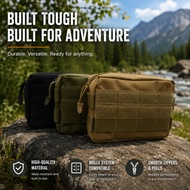 BG009 Outdoor EDC MOLLE Belt Expansion Pouch 600D Nylon Utility Organizer for Outdoor Vest & Everyda