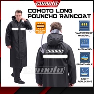 COMOTO Oxford Poncho Raincoat Baju Hujan Waterproof Rain Coat Motorcycle Rainwear Jaket Baju Hujan M