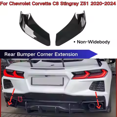 Car Rear Bumper Corner For 2020-2024 Chevrolet Corvette C8 Stingray Z51 Body Kit Car Accessories Car