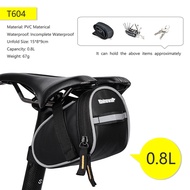 Rhinowalk Bicycle Saddle Bag Waterproof Reflective Lightweight Bicycle Tail Bag For Brompton and 3Sixty Tool Storage Seatpost Rear Bag Bikepacking Travel Outdoor Sports Bag Bicycle Accessories For Mountain Road Touring Bike