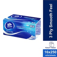 Vinda Deluxe Smooth Feel Toilet Tissue 3 Ply (16 Rolls)