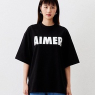 Men Women Same Style Ready Stock Round Neck AIMER Simple Letter Printed Breathable Short-Sleeved T @