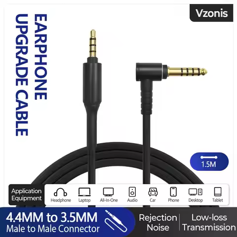 Technical Audio Upgrade Cable Headphone Balanced Cable with 4.4MM to 3.5MM Plug Suitable for SONY WH