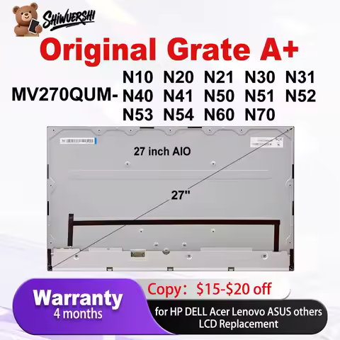 Original New A+ 27'' LCD Screen MV270QUM N10 N20 N21 N30 N31 N40 N50 N51 N52 N53 N54 N60 N70 UHD IPS