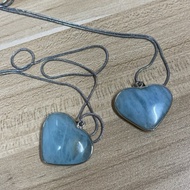 DS Crystal Aquamarine Pendant with necklace