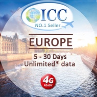 ◆ ICC◆【Europe Sim Card · 5-30 Days】Russia·Balkans❤Unlimited Data❤4G/LTE❤Can top up Reuse