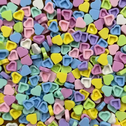 Beads Squeeze Heart Brick Particles 100g Crunchy Heart Shape Squeeze Ball Fillers Pinch Slime Filler