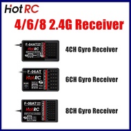 HOTRC F-04AT F-06AT F-08AT 4CH 6CH 8CH 2.4G With Gyro Receiver Voltage Return PWM For CT-4A DS-4A RC