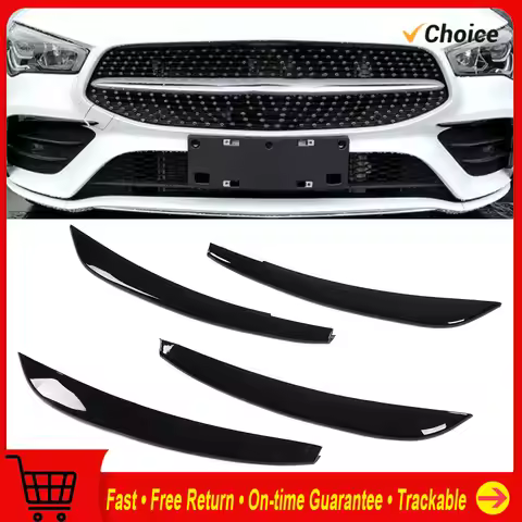 4Pcs/Set Front Bumper Fog Light Grille Cover Trim Replacement for Mercedes CLA C118 CLA180 CLA200 CL