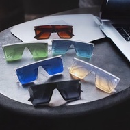 Sunglasses UV400 RybViral Unisex Oversized | Cermin Mata Fashion Lelaki Perempuan | Trendy 2 Tone