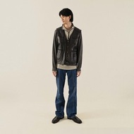 【NaSuBi Vintage】工裝風格多口袋皮革古著背心