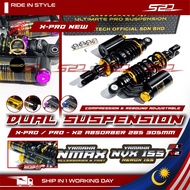 Dual Suspension X Pro Pro X2 Hypertech NVX155 NMAX v1 v2 v3 285mm 305mm Adjustable Absorber With Gas